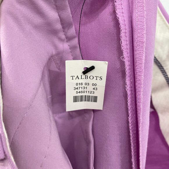 New Talbots size 16 Pink Purple Flare Kick Crop Pants Preppy Office Work - Picture 5 of 12